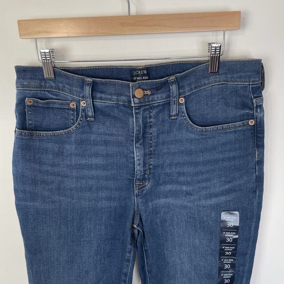 J. Crew Factory 9" mid-rise skinny jean in signature stretch 30 CB396 Navy - Picture 5 of 12